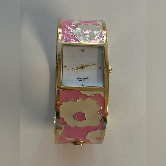 Kate Spade Pink Goldtone Bangle watch, new condition, Live Colorfully - Picture 2 of 10